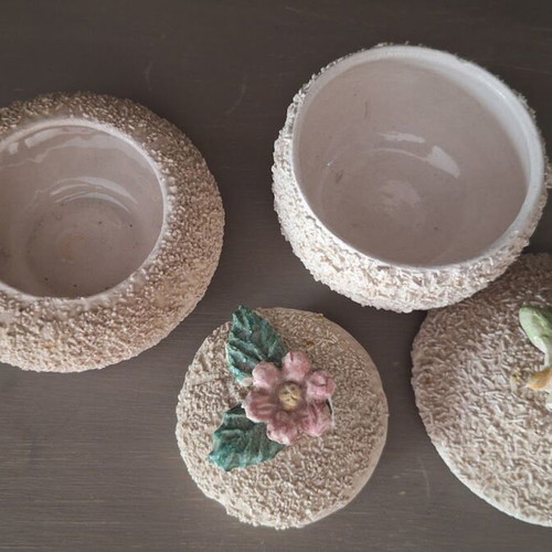 Capo di Monte handmade ceramic decorative set