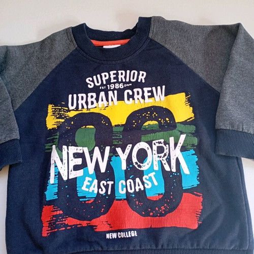 New College children's sweatshirt used for 2 years old