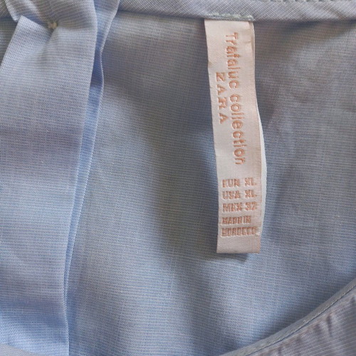 Zara cotton blouse in very loose fit, size XL, blue