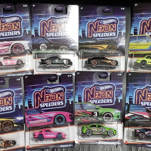 Hot Wheels Neon Speeders πακέτο 8 τεμαχίων καινούργια