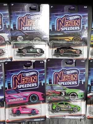 Hot Wheels Neon Speeders πακέτο 8 τεμαχίων καινούργια