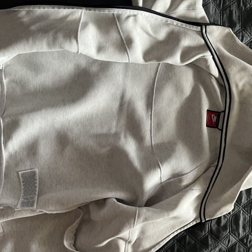 Nike Tech Fleece white hoodie jacket, size S