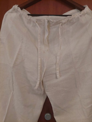 Linen pants like new, white, size L