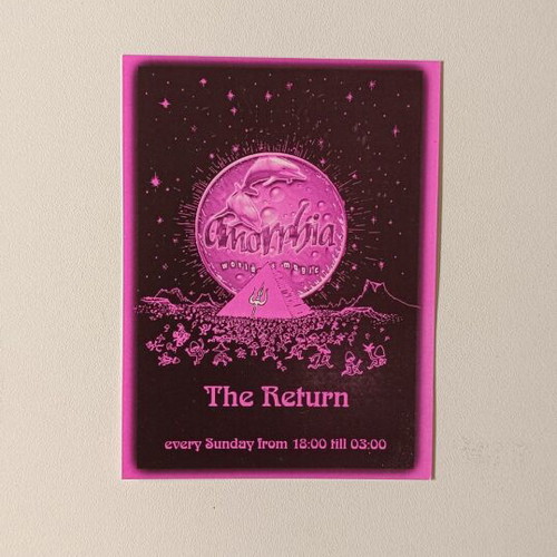 Amorphia The Return 1998 Vintage Event Flyer like new
