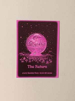 Amorphia The Return 1998 Vintage Event Flyer like new