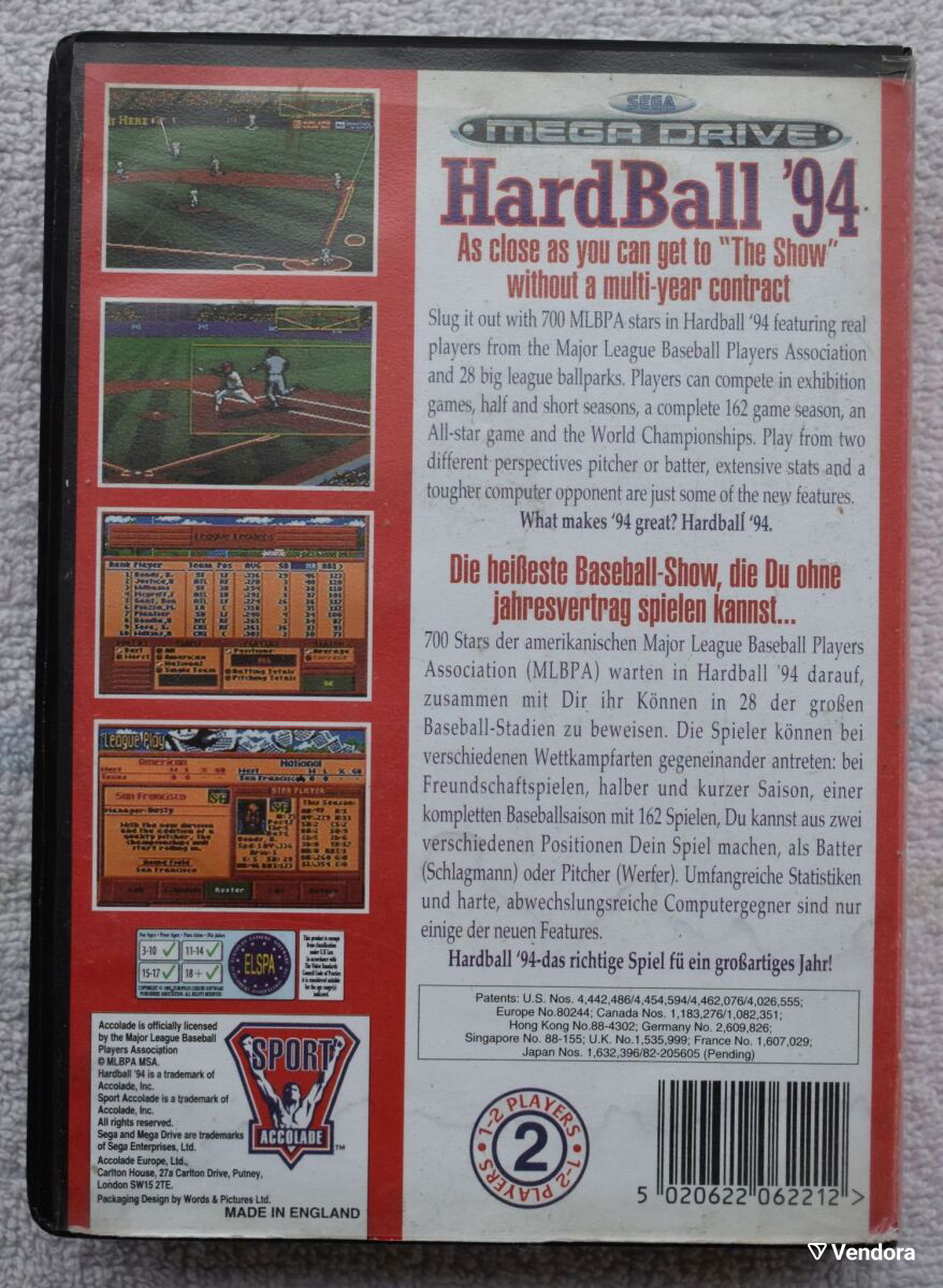 Hardball '94 - SEGA Megadrive Mega Drive - Complet - PAL