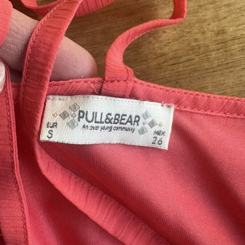 Long coral dress Pull & Bear size small like new