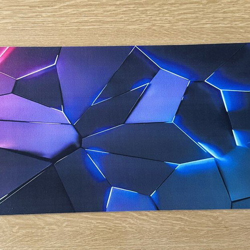 Xxl Gaming Mouse Pad desk mat like new, blue geometric design