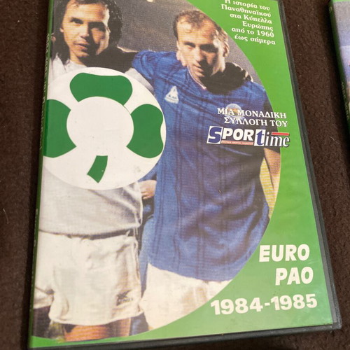 Panathinaikos Great Moments 80-90 DVD and VHS like new, pack
