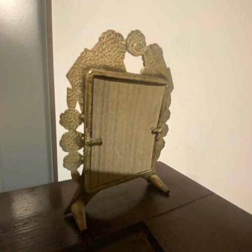 Vintage silver 925 tabletop frame with floral design