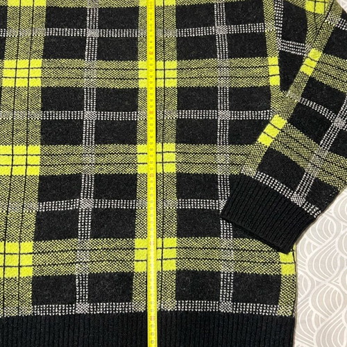 Bershka green checked sweater like new