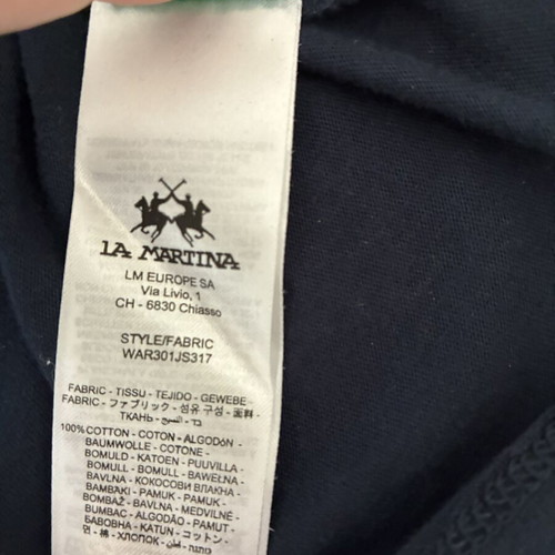 La Martina T Shirt new, size M L, blue