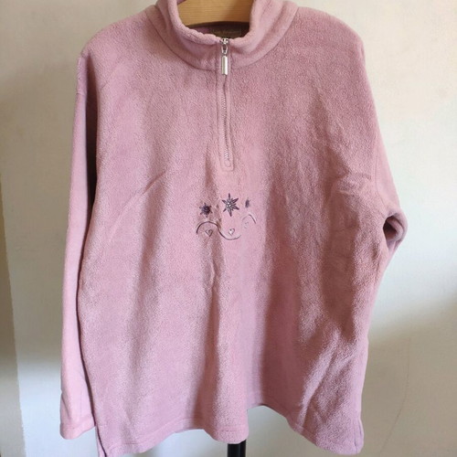 Vintage fleece pullover True Fashion pink size XL like new
