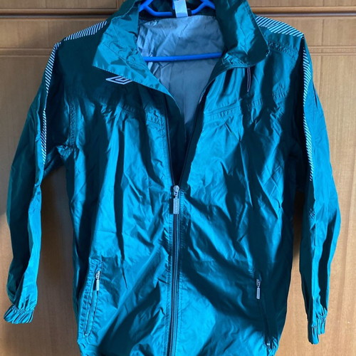 Umbro windbreaker waterproof jacket used, green, size XS