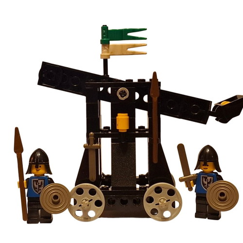 Vintage Lego 6030 Falcon Knights Set with Catapult used, complete with instructions