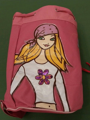 Barbie backpack like new, large and spacious
