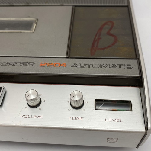 Philips N2204 vintage portable cassette recorder used