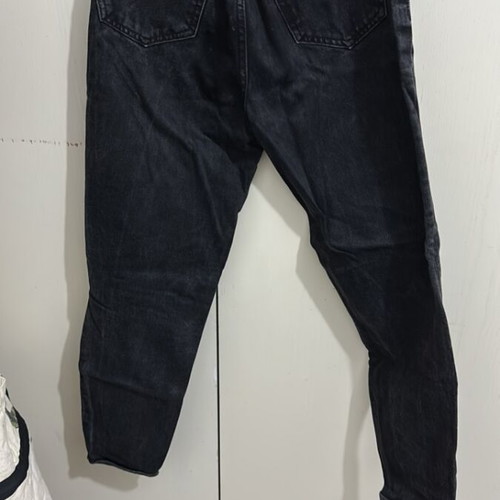 Bershka mom fit jeans used, black and gray, size XXS