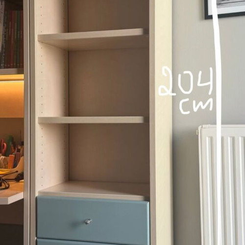 Neoset children's desk furniture with bookshelf and drawers