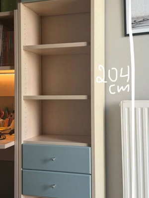 Neoset children's desk furniture with bookshelf and drawers
