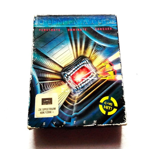 Dominator vintage Spectrum cassette game used with manual System Three 1989
