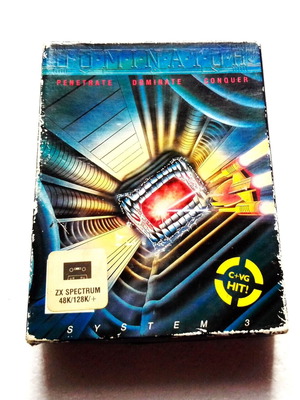 Dominator vintage Spectrum cassette game used with manual System Three 1989