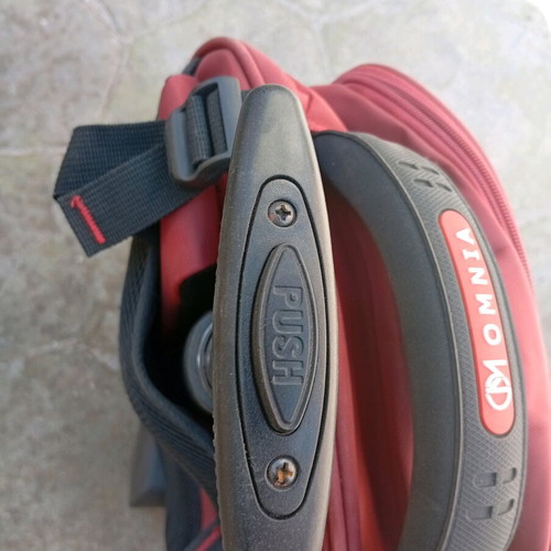 Rolling backpack 6 compartments like new, red