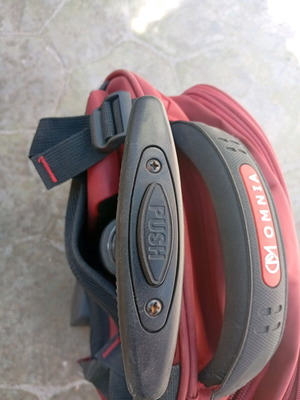 Rolling backpack 6 compartments like new, red