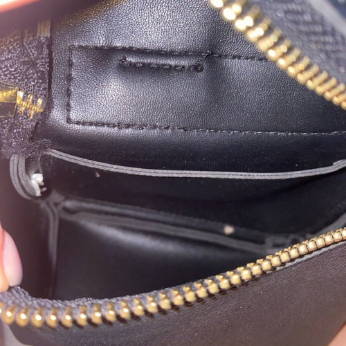 Black crossbody bag new with gold zipper