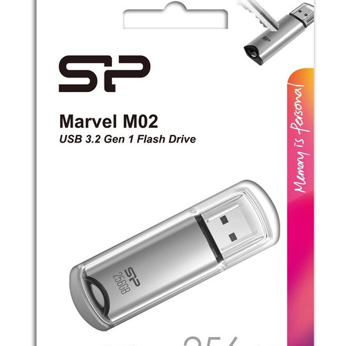 Silicon Power Marvel M02 USB Flash Drive 256GB USB 3.2 Gray New
