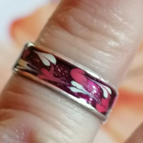 Silver 925 Painted Purple Ankle Ring new