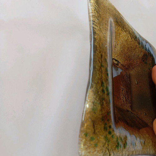 Handmade decorative glass piece new with fusing technique