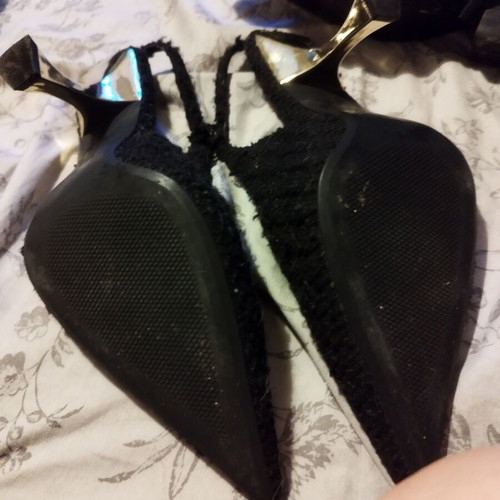 Zara mules size 38 like new, boucle fabric black