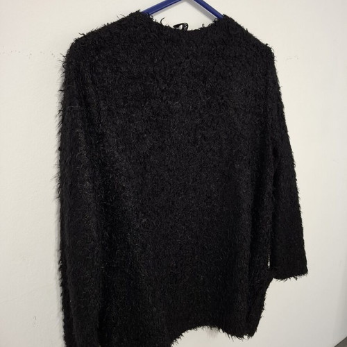 Black cardigan with fur size XS like new with pockets