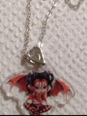 Little Fairy Necklace new, plexiglass with silver coating