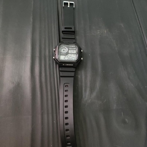 Synoke Dual Time 9619 digital watch new, black
