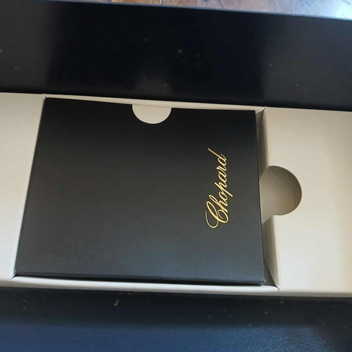 Chopard watch box like new, dark blue leather