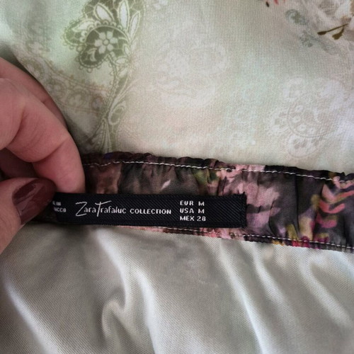 Zara strapless dress with floral print, like new, size M