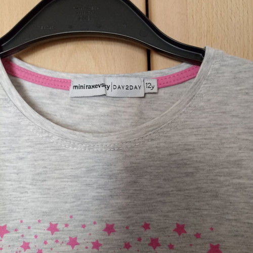 Mini Raxevsky Top like new, size 152 cm, gray with colorful sleeves