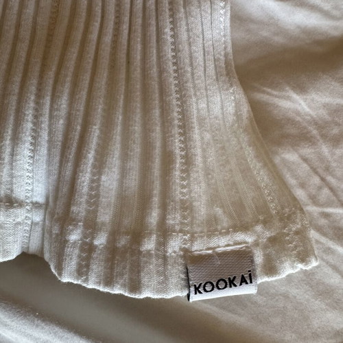 Kookaï Ribbed Tank Top XS like new, white, vintage Y2K style