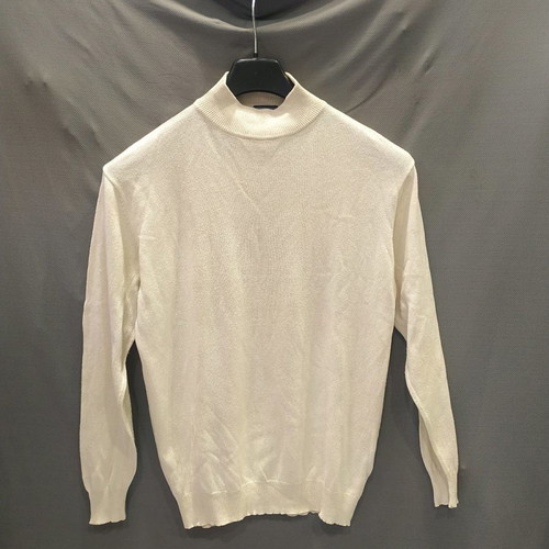 SOIE POUR SOI men's turtleneck sweater used, beige, size L