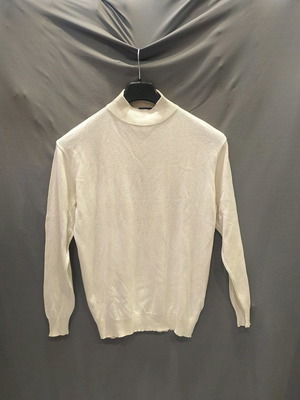 SOIE POUR SOI men's turtleneck sweater used, beige, size L