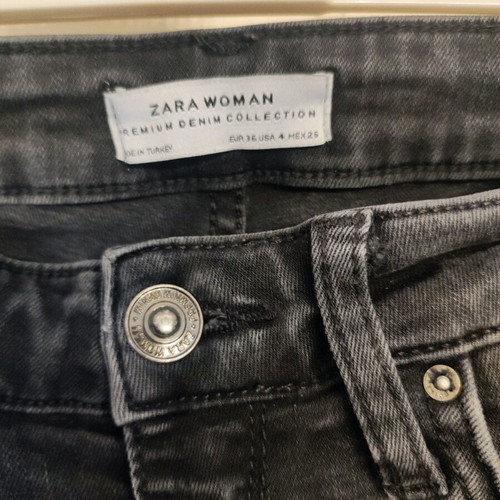 Zara elastic flare jeans like new, gray, size S