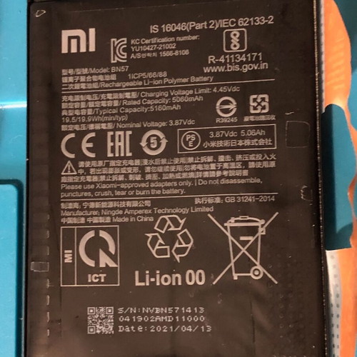 Xiaomi Poco X3 NFC spare parts used, screen and battery included