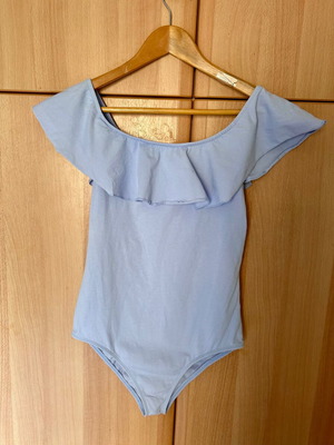 Bershka cotton bodysuit like new, turquoise, size L
