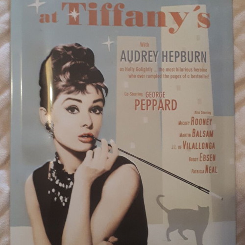 Breakfast at Tiffany's Nostalgic Art sign like new, 20×30