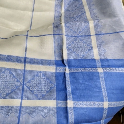 Vintage linen cotton tablecloth double-sided 1.50 x 2.75 m new