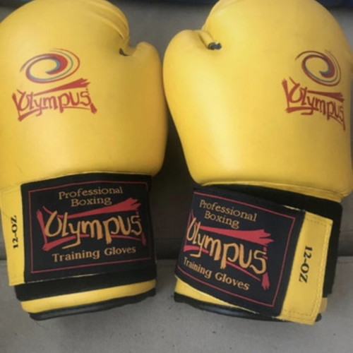 Boxing equipment set like new with gloves and punching bag