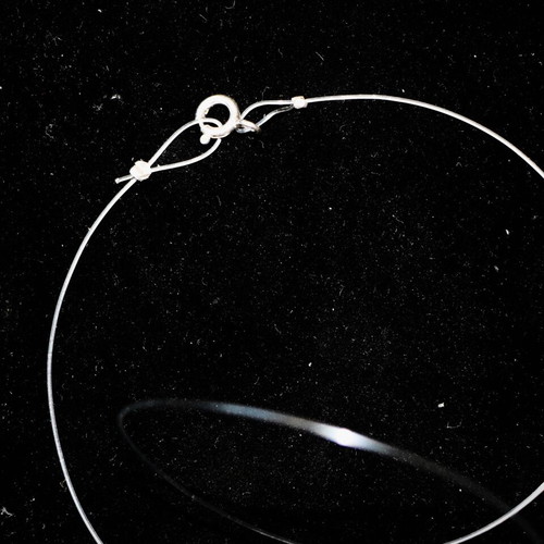 Invisible silicone necklace cord with Sterling silver 925 clasp new