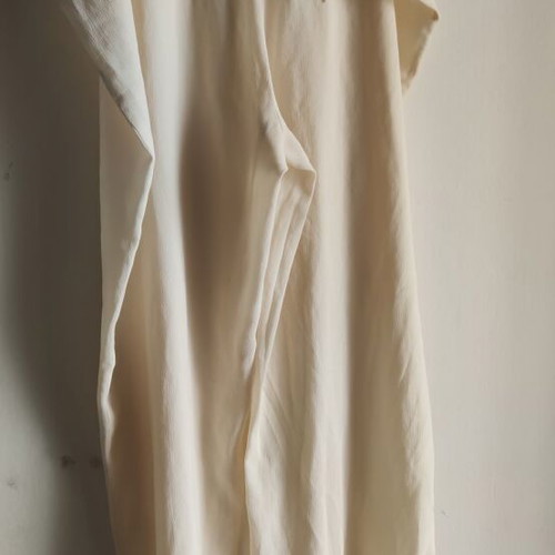 Miss Raxevsky airy semi-transparent pants with waist cord XL champagne